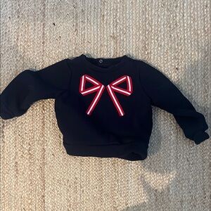 Navy Jacadi Kids Sweatshirt with Red Bow